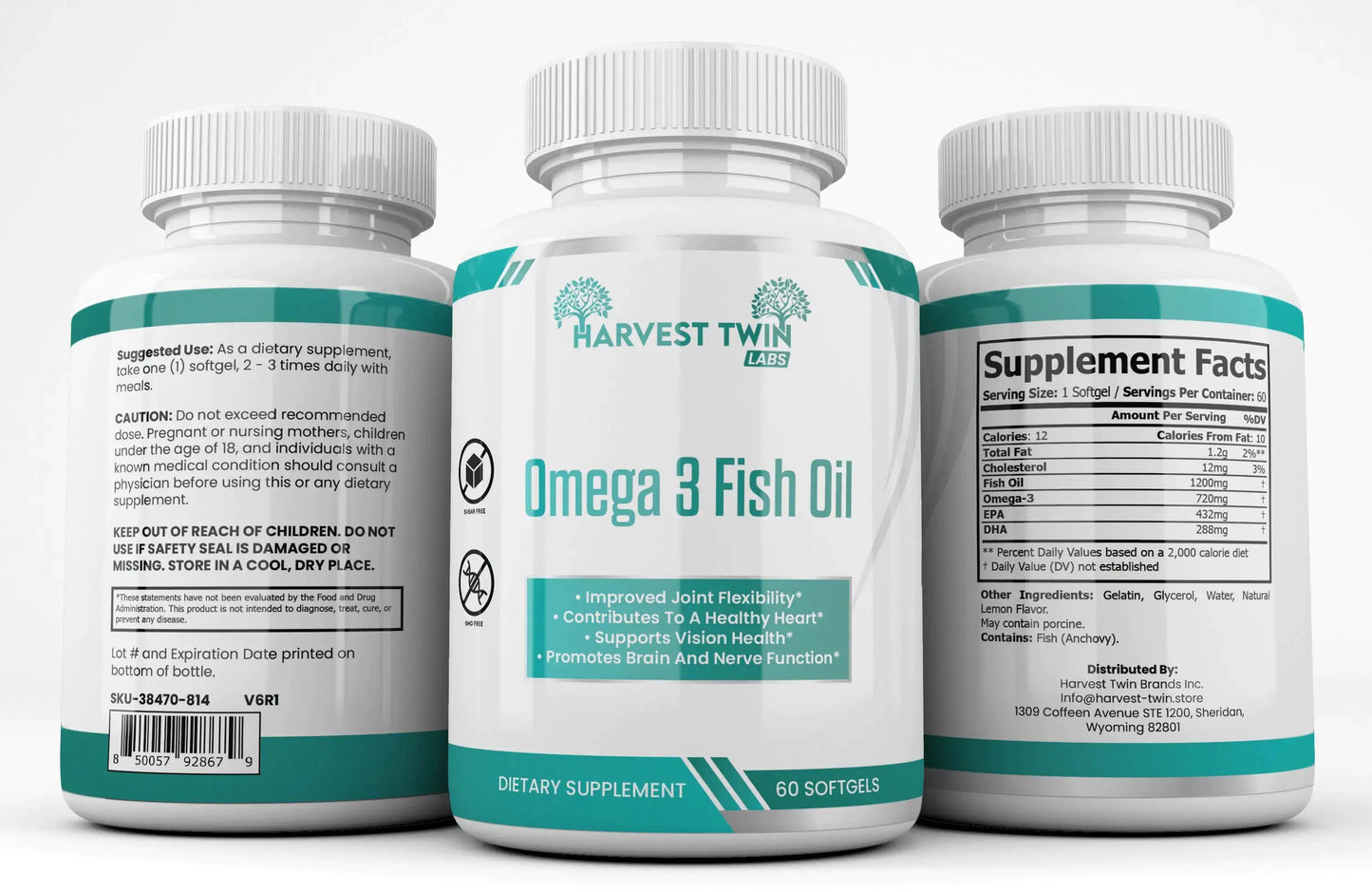 Omega 3 Fish Oil – 60 Softgels (USA Origin)